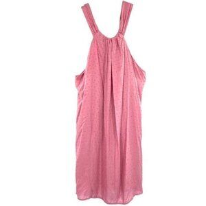 Entro Pink Swiss Dot Halterneck Dress